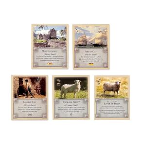 Victory Point Cards 5 Pack compatible with Catan's Settlers of Catan 5th Edition, Seafarers, Cities and Knights and Catan Expansions