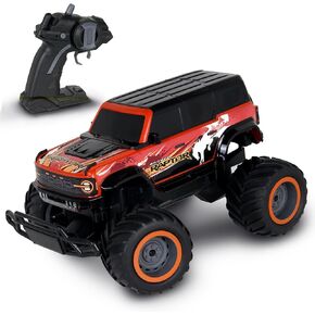 Mean Machines: RTR RC - Ford Bronco Raptor - Red - 2.4 Ghz High Performance for Donuts & Wheelies, Turbo Boost, Ready-to-Run Radio Controlled Vehicle