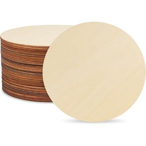 40 PCS 7.9 Inch Wood Circles, Thickness 2.5 mm Unfinished Wood Circles, Plywood Circles, Craft Unfinished Wood Discs for DIY Crafts, Door Hanger, Painting, Versatile Round Wood Pieces,by GNIEMCKIN
