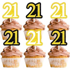 18pcs أسود الذهب الذهب اللمعان اللمعان كب كيك اختيار للبهجة ل 45 سنة موضوع الديكور لوازم الرجال نساء سعيد 45 عيد ميلاد الذكرى السنوية زخرفة الحفل
