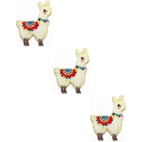 HHO Patch Set 3 Pieces. Mini Alpaca Patches Alpaca Animal Wildlife Llama Pretty Cartoon Stickers Embroidery Jacket T shirt Patch Sew Iron on Embroidered Badge Sign Costum