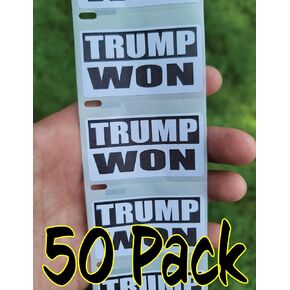 50PCS Trump Won Stickers Decals Labels Bulk Donald 2020 2024 Election