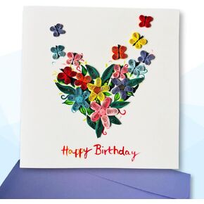 Quilling Card 3D Greeting Cards, handmade Quilling Cards birthday card, handcrafted cards for all occasions, Heart
