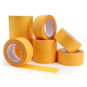 Lichamp 2 inch Automotive Masking Tape Yellow Painters Tape, Cars Detailing Paper Masking Tape, Vehicles Auto Paint Tape, 1.9 inch x 55 Yard x 1 roll, 0120YL(Total 55 Yards)
