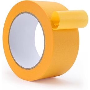Lichamp 2 inch Automotive Masking Tape Yellow Painters Tape, Cars Detailing Paper Masking Tape, Vehicles Auto Paint Tape, 1.9 inch x 55 Yard x 1 roll, 0120YL(Total 55 Yards) in Kuwait