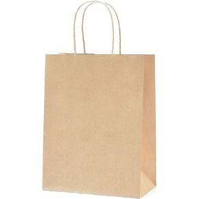 Nexmint Purple Gift Bag 8"x10.5": 24 Pack Bulk Medium Kraft Paper Bags with Handle. Great for Halloween, Birthday, Holiday Party, Autumn Festivities, Favors, Goodie, Candies, Shopping, Business, Retail in Saudi Arabia