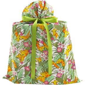 VZWraps Giraffes Reusable Fabric Gift Bag for Baby Shower or Birthday (Large, 20 Inches Wide by 27 Inches High) in Kuwait