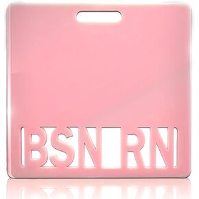 RN Badge Buddy Nurse Name Badge Horizontal Badge Identification Tags Morandi Color Badge Buddy for RN Nurse (Pink RN) in Kuwait