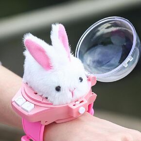 Watch Remote Control Car Toy, Mini Easter Bunny Watch Remote Control Car,2025 New Mini Remote Control Car, Rechargeable Wristband Bunny Remote Control Car,Suitable for Easter Gifts