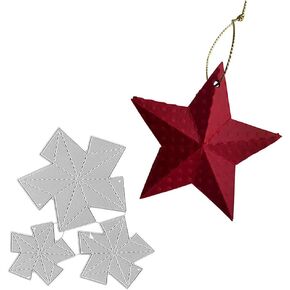 3.8 by 3.9 Inches 3 Pcs/Pack Windmill Star Metal Cutting Dies Dies for Card Making Scrapbooking Kids Christmas Die Cuts