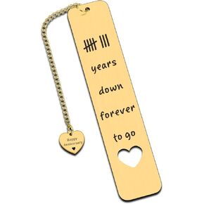 8th Anniversary Bronze Gifts for Him Her, Bronze Anniversary Wedding Gifts for Couple, 8 Year Anniversary Bookmark, Bronze Gifts for 8th Anniversary, Birthday Christmas Gifts for Husband Wife