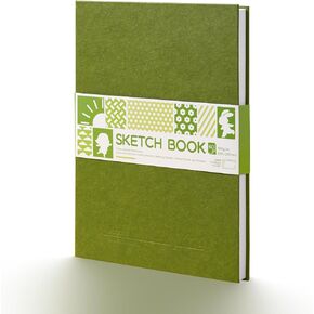 Arrtx A4 Sketchbook, Lay Flat Hardcover Sketch Book(120 Pages) 180GSM/90lb, Acid-Free Art Sketchbook for Artist, Students and Beginners
