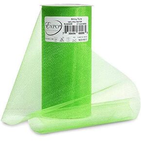 Expo Shiny Tulle Spool of 25-Yard, Green