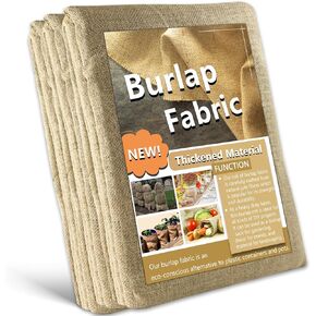 12" x 30 Feet Garden Burlap Fabric Roll, High Density Jute Material Burlap Tree Wrap - Versatile Burlap Cloth for Plants, Wedding Decor, and Crafts