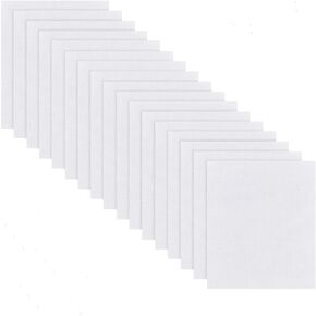 NBEADS 100 Pcs 100% Cotton Fabric, White Precut Square Fabrics 4.96x4.8 Inch Embroidery Fabric Cross Stitch Cloth Cotton Aida Fabric for Embroidery Quilting Tie-dye Hand Painting Sewing