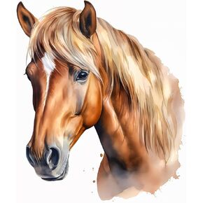 Fabric Panel 8"x8" Horse 100% Cotton Quilting Sewing Block AM1715