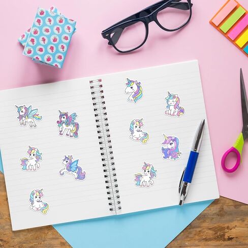 Unicorn Sticker Roll Cartoon DIY Craft Reward Incentives Stickers Envelope Seals Cute Animal Office Supplies Birthday Party Favor Gift Self Adhesive Labels 500 Pcs in Saudi Arabia