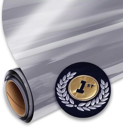 Siser Easy Puff Metallic HTV 12"x5ft" Roll (Silver) – Puffy Heat Transfer Vinyl – Compatible with Siser, Cricut, and Silhouette Cutters – CPSIA Certified in Kuwait
