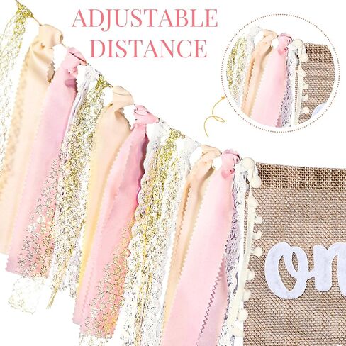 Buryeah One Highchair Banner 1st Birthday Highchair Banner 80 inch for Girls Boys Birthday Party Supplies Cake Photo Props Baby Shower Garland(Green Tan) in Kuwait