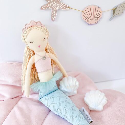 MON AMI Kaia The Mermaid Doll – 14", Plush Mermaid Gifts for Girls, Use as Toy or Nursery Room Décor for Kids of All Ages in Saudi Arabia