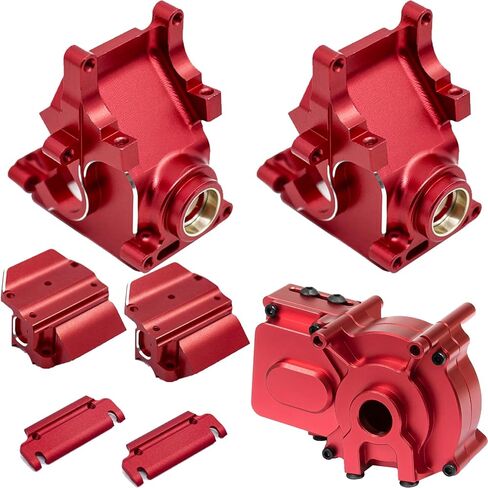 Front Rear Gearbox Housing Set for 1/8 1/7 Scale RC Models Compatible with ARRMA Kraton, Senton, Typhon, Talion, Mojave, Infraction, Limitless - Aluminum Alloy Construction, Improved Heat Dissipation in Saudi Arabia