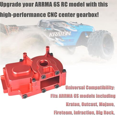 Front Rear Gearbox Housing Set for 1/8 1/7 Scale RC Models Compatible with ARRMA Kraton, Senton, Typhon, Talion, Mojave, Infraction, Limitless - Aluminum Alloy Construction, Improved Heat Dissipation in Saudi Arabia
