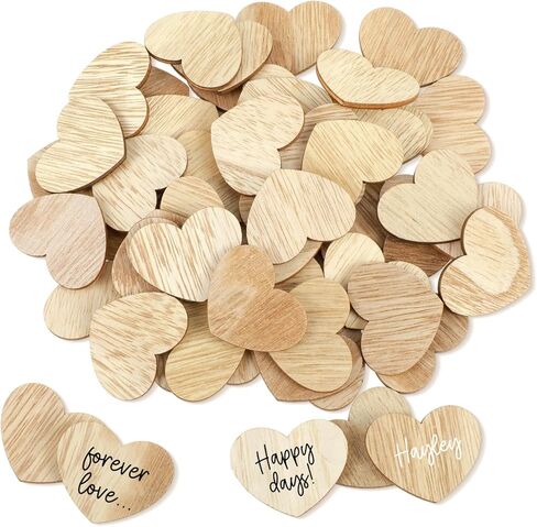 قلوب خشبية للحرف اليدوية ، 60 جهاز كمبيوتر غير مكتمل قلوب خشبية فارغة لكتاب ضيوف الزفاف ، وملاءات خشبية على شكل قلب ، حلي خشبية لعيد عيد الحب ، حفلة عيد ميلاد ، وحراني DIY ، وصنع البطاقات in Kuwait