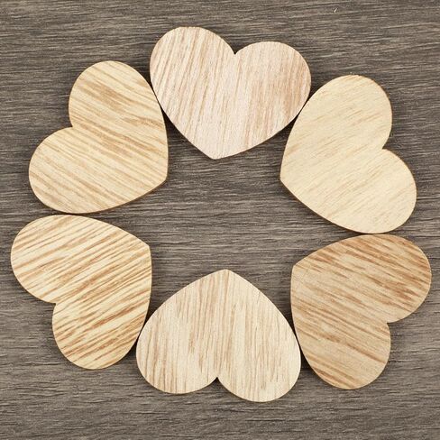 قلوب خشبية للحرف اليدوية ، 60 جهاز كمبيوتر غير مكتمل قلوب خشبية فارغة لكتاب ضيوف الزفاف ، وملاءات خشبية على شكل قلب ، حلي خشبية لعيد عيد الحب ، حفلة عيد ميلاد ، وحراني DIY ، وصنع البطاقات in Kuwait