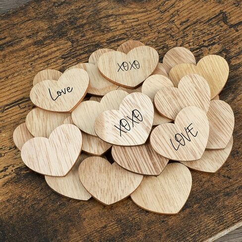 قلوب خشبية للحرف اليدوية ، 60 جهاز كمبيوتر غير مكتمل قلوب خشبية فارغة لكتاب ضيوف الزفاف ، وملاءات خشبية على شكل قلب ، حلي خشبية لعيد عيد الحب ، حفلة عيد ميلاد ، وحراني DIY ، وصنع البطاقات in Kuwait