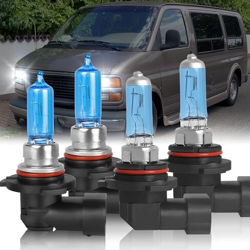 Headlight Bulbs Compatible With 2007-2012 Gmc Acadia Headlight Bulbs, H7 High Beam+H11 Low Beam Halogen Light Bulb Combo, Super Bright 5000K White, Pack of 4 in Kuwait