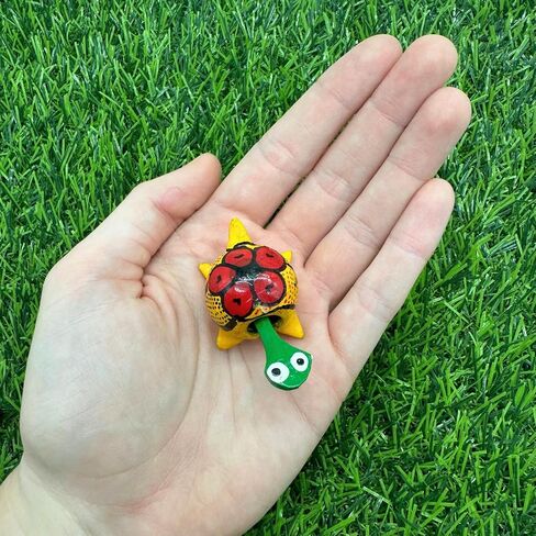 Turtle Mexican Bobbles | Hand Painted Wood | Bulk Turtles | Handmade Decoratives | Party Favors | Collectibles | Bobble Head Animals | Decor (50 Pack) in Saudi Arabia