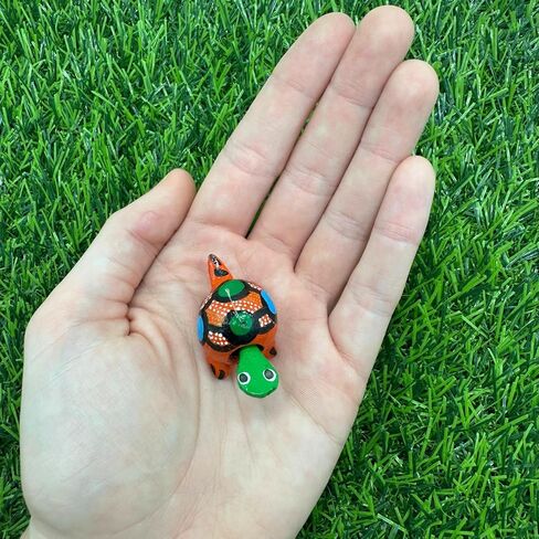 Turtle Mexican Bobbles | Hand Painted Wood | Bulk Turtles | Handmade Decoratives | Party Favors | Collectibles | Bobble Head Animals | Decor (50 Pack) in Saudi Arabia