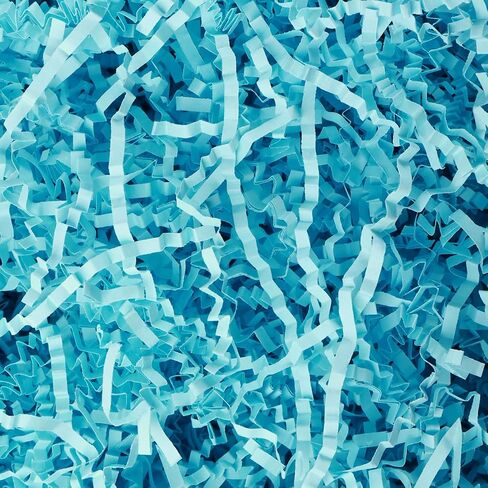 GcFoir 2.2 LB Crinkle Cut Paper Shred Light Blue Shredded Paper for Gift Baskets Gift Stuffing Crinkle Paper Gift Box Filler Shredded Paper for Birthday Wedding Christmas Holidays in Kuwait