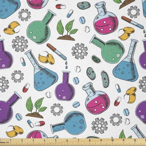 Ambesonne Tyrannosaurus Fabric by The Yard, Video Games Style Digital Featured Wild Dinos Boys Concept, Stretch Knit Fabric for Clothing Sewing and Arts Crafts, 1 Yard, Magenta in Kuwait