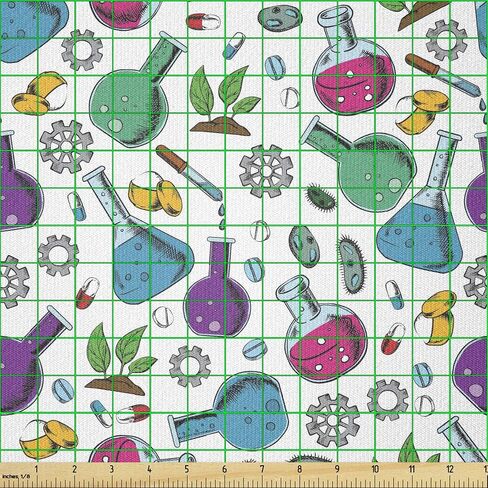 Ambesonne Tyrannosaurus Fabric by The Yard, Video Games Style Digital Featured Wild Dinos Boys Concept, Stretch Knit Fabric for Clothing Sewing and Arts Crafts, 1 Yard, Magenta in Kuwait