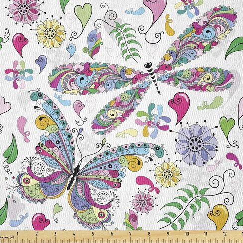 Ambesonne Tyrannosaurus Fabric by The Yard, Video Games Style Digital Featured Wild Dinos Boys Concept, Stretch Knit Fabric for Clothing Sewing and Arts Crafts, 1 Yard, Magenta in Kuwait