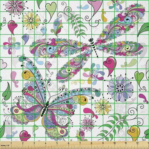 Ambesonne Tyrannosaurus Fabric by The Yard, Video Games Style Digital Featured Wild Dinos Boys Concept, Stretch Knit Fabric for Clothing Sewing and Arts Crafts, 1 Yard, Magenta in Kuwait