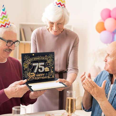 بطاقة عيد ميلاد Homanga 40 ، بطاقة عيد ميلاد ثلاثية الأبعاد للرجال للرجال ، مرة أخرى في عام 1985 بطاقة مع مظروف ، هدايا عيد ميلاد الأربعين للرجال ، النساء ، الزوج ، الزوجة (الذهب الأسود) in Kuwait