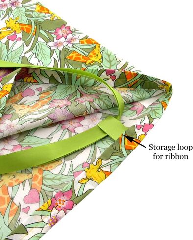 VZWraps Giraffes Reusable Fabric Gift Bag for Baby Shower or Birthday (Large, 20 Inches Wide by 27 Inches High) in Kuwait