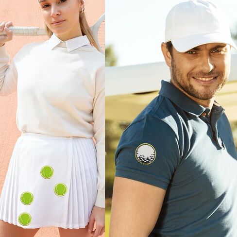 16PCS Tennis Ball Iron on Patches, Golf Baseball Volleyball Towel Embroidered Iron on Patches for Clothes, Custom Team Sports Applique for Hats, Jeans, Jackets, Bags, Backpacks, Dress (Set 2) in Saudi Arabia
