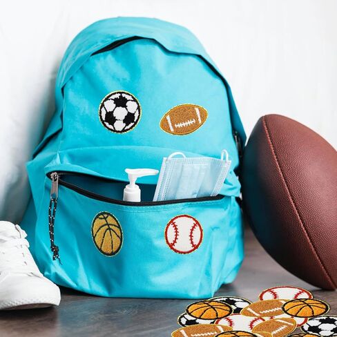 16PCS Tennis Ball Iron on Patches, Golf Baseball Volleyball Towel Embroidered Iron on Patches for Clothes, Custom Team Sports Applique for Hats, Jeans, Jackets, Bags, Backpacks, Dress (Set 2) in Saudi Arabia