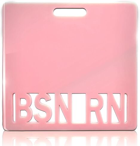 RN Badge Buddy Nurse Name Badge Horizontal Badge Identification Tags Morandi Color Badge Buddy for RN Nurse (Pink RN) in Kuwait