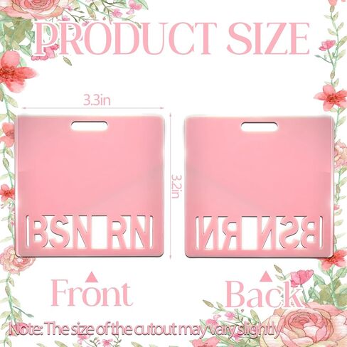 RN Badge Buddy Nurse Name Badge Horizontal Badge Identification Tags Morandi Color Badge Buddy for RN Nurse (Pink RN) in Kuwait