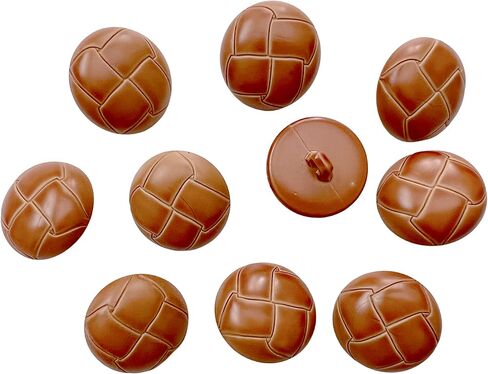 PEPPERLONELY 10PC Plastic Resin Buttons with Shank Sew On for Clothes Dress Coat Jeans Crafts, Brown, 1 Inch in Saudi Arabia