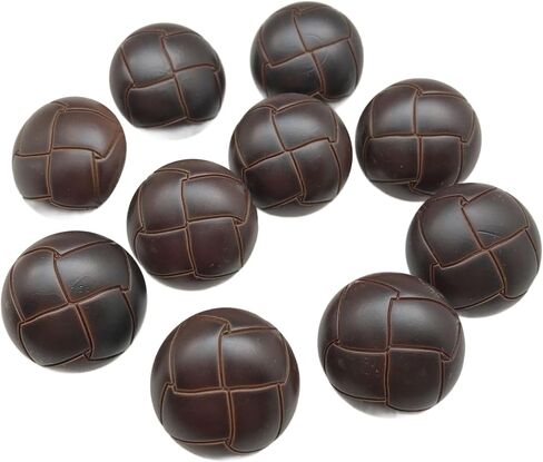 PEPPERLONELY 10PC Plastic Resin Buttons with Shank Sew On for Clothes Dress Coat Jeans Crafts, Brown, 1 Inch in Saudi Arabia