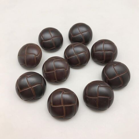 PEPPERLONELY 10PC Plastic Resin Buttons with Shank Sew On for Clothes Dress Coat Jeans Crafts, Brown, 1 Inch in Saudi Arabia