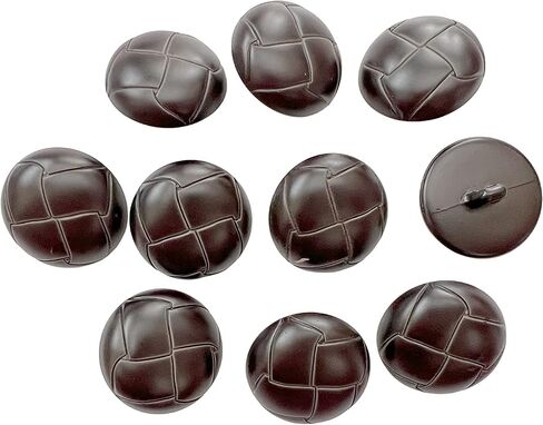PEPPERLONELY 10PC Plastic Resin Buttons with Shank Sew On for Clothes Dress Coat Jeans Crafts, Brown, 1 Inch in Saudi Arabia