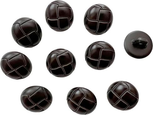 PEPPERLONELY 10PC Plastic Resin Buttons with Shank Sew On for Clothes Dress Coat Jeans Crafts, Brown, 1 Inch in Saudi Arabia