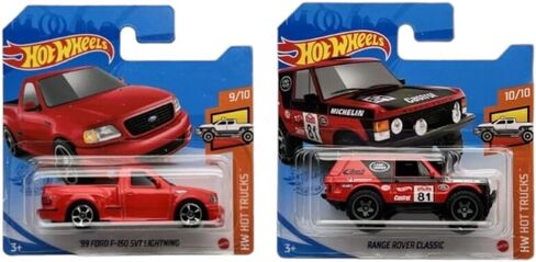 Hot Wheels 2021 Hot Trucks مجموعة كاملة من 10 مركبات Diecast 1/10 Thru 10/10 (إصدار بطاقة قصيرة) حزمة in Saudi Arabia