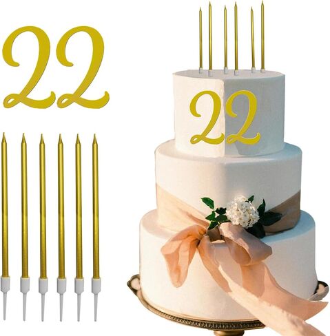 8 PCS Birthday Candles Cake Toppers Gold Glitter Happy Birthday Cake Toppers 49th Birthday Cupcake Toppers 49st Birthday Decorations for Boys Girls Women Men Wedding Anniversary Party Favors in Saudi Arabia